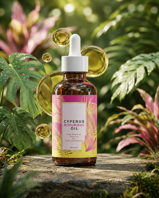 Dile adiós al vello no deseado y recupera la suavidad natural de tu piel CYPERUS ROTUNDUS OIL 60ml